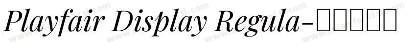 Playfair Display Regula字体转换